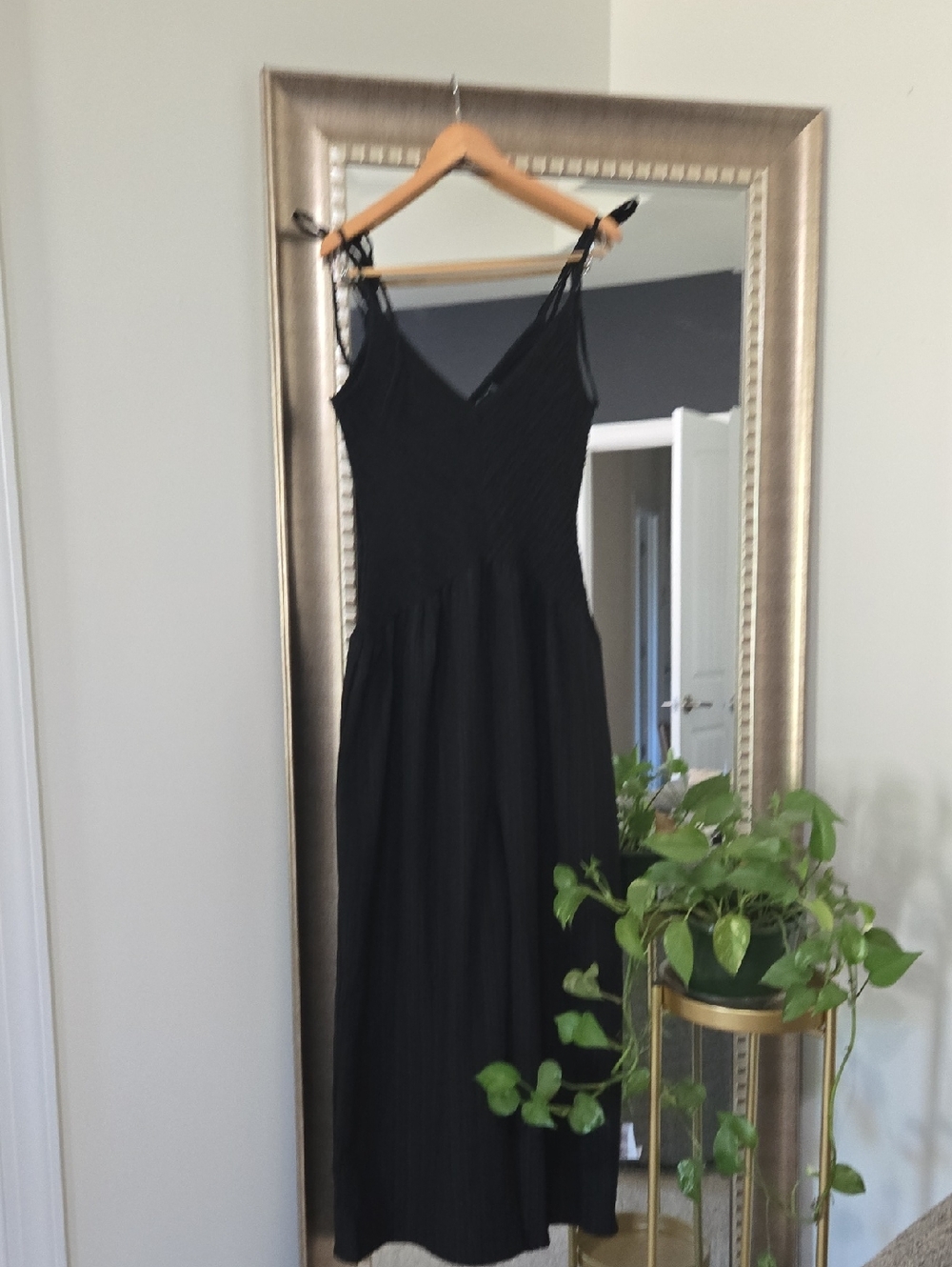 ASOS Black Sleeveless Barrel, Wide-Leg Jumpsuit with Tie Straps
